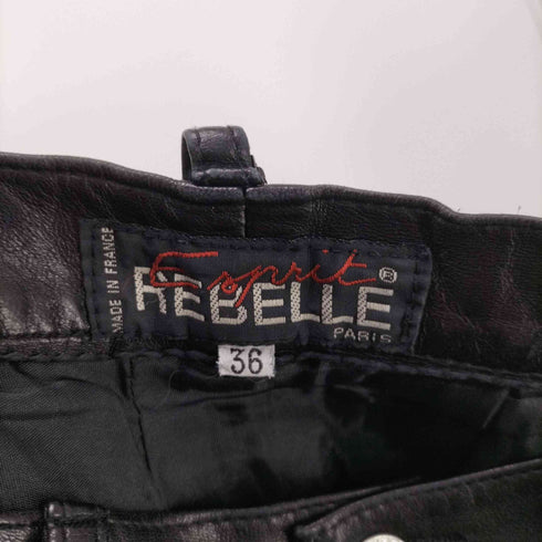 Esprit Rebelle Paris フランス製 ボタンフライ レザーパンツ メンズ 36