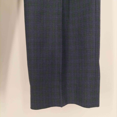 アクアスキュータム AQUASCUTUM スウェーデン製 2タック チェックスラックス メンズ
