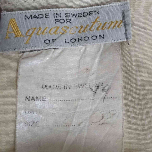 アクアスキュータム AQUASCUTUM スウェーデン製 2タック チェックスラックス メンズ