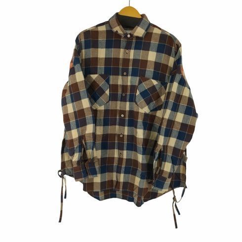 ファセッタズム FACETASM サイドスリッドチェックネルシャツ メンズ 00
