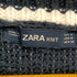 ザラ ZARA ダメージ加工 トリコロールカラー Vネックアクリルニット レディース JPN:M