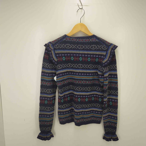 ポロラルフローレン POLO RALPH LAUREN カシミヤ混 フェアアイル ラッフルトリム セーター レディース JPN:S