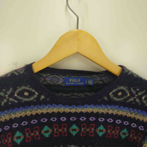 ポロラルフローレン POLO RALPH LAUREN カシミヤ混 フェアアイル ラッフルトリム セーター レディース JPN:S