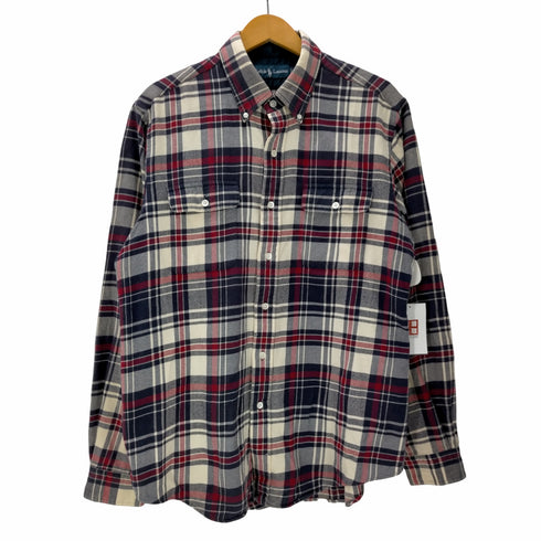 ラルフローレン RALPH LAUREN ダブルフラップポケット ポニー無し チェック柄 ネルシャツ メンズ import:XL