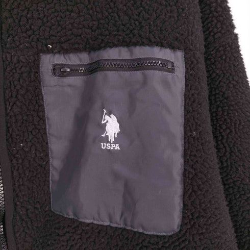 ユーエスポロアッスン U.S.POLO ASSN ワンポイント刺繍ロゴ ボアフリースジャケット メンズ JPN:L