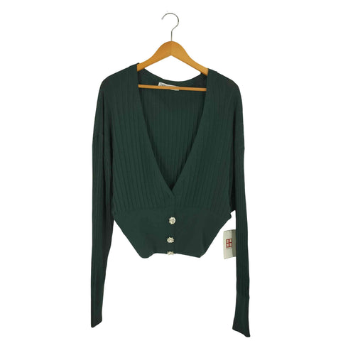 ザラ ZARA RIBBED KNIT SWEATER リブニットセーター レディース import:L