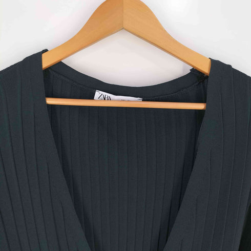 ザラ ZARA RIBBED KNIT SWEATER リブニットセーター レディース import:L
