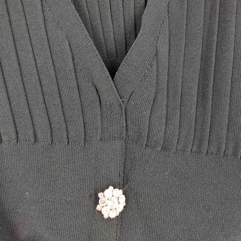 ザラ ZARA RIBBED KNIT SWEATER リブニットセーター レディース import:L