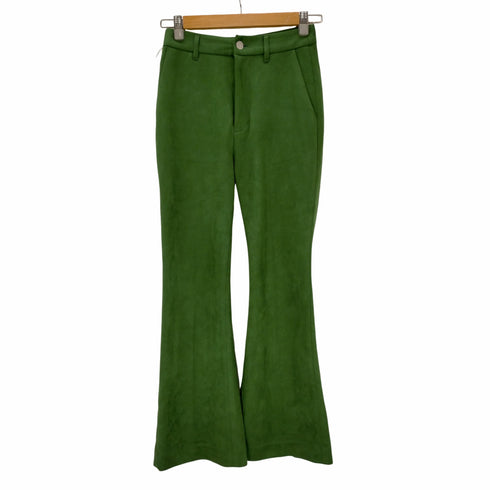 ジーナシス JEANASIS ヴィーガンヌバックバックスリットフレアパンツ レディース S