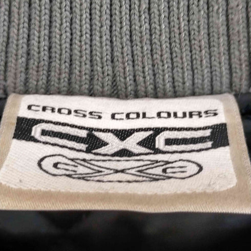 クロス カラーズ CROSS COLOURS PU COATING ロゴ型押し フェイクレザースタジャン メンズ import:XXL
