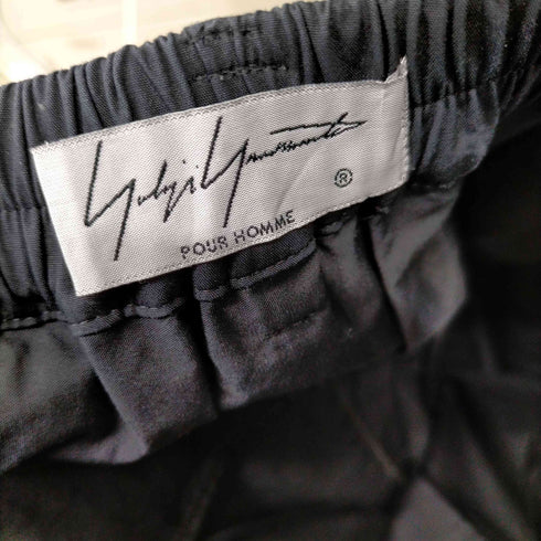 ヨウジヤマモトプールオム Yohji Yamamoto POUR HOMME ラップパンツ シワギャバ クロップド メンズ