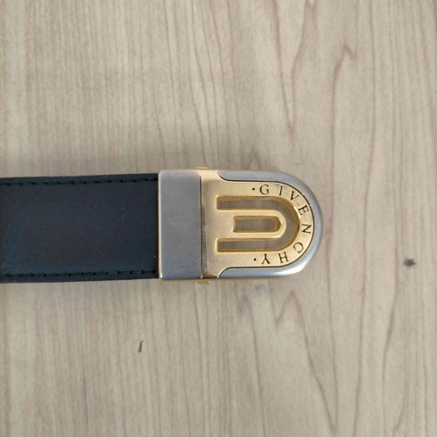 ジバンシィ GIVENCHY GENTLEMAN イタリア製 ロゴバックル レザーベルト メンズ