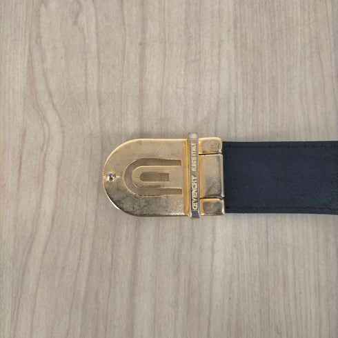ジバンシィ GIVENCHY GENTLEMAN イタリア製 ロゴバックル レザーベルト メンズ
