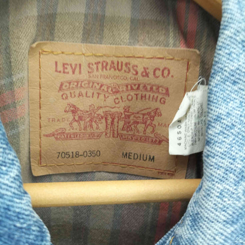 リーバイス Levis 00S RELAXED TRUCKER 裏地チェック デニム トラッカー ジャケット メンズ import:M