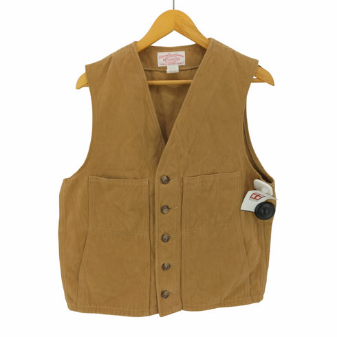 フィルソン FILSON 00S えん形タグ USA製 モールスキン 5連 ボタン ベスト ジレ メンズ US:40