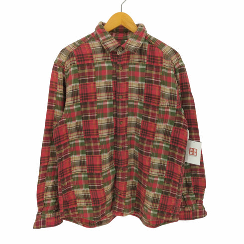 エディーバウアー Eddie Bauer 00S 緑タグ チェック ネルシャツ メンズ import:L