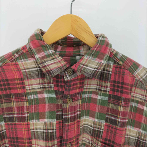 エディーバウアー Eddie Bauer 00S 緑タグ チェック ネルシャツ メンズ import:L