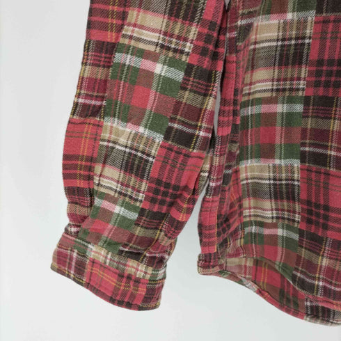 エディーバウアー Eddie Bauer 00S 緑タグ チェック ネルシャツ メンズ import:L