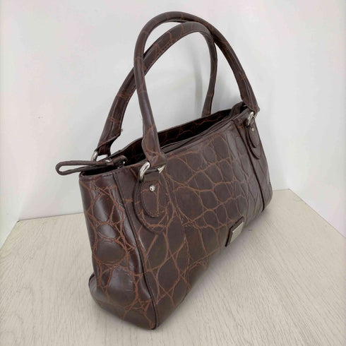 ランバンコレクション LANVIN COLLECTION クロコ型押し ハンドバッグ レディース