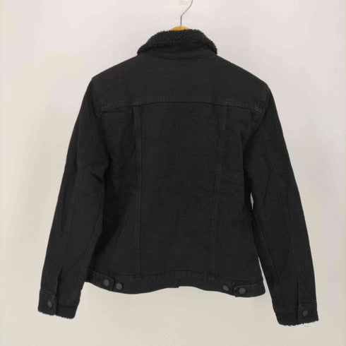 リーバイス Levis 裏ボア ブラック デニムジャケット トラッカー レディース import:L
