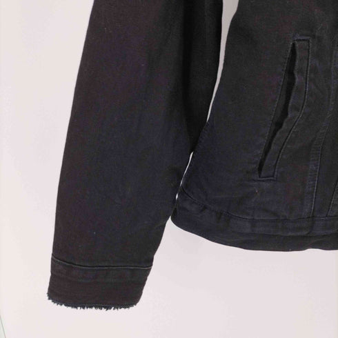 リーバイス Levis 裏ボア ブラック デニムジャケット トラッカー レディース import:L