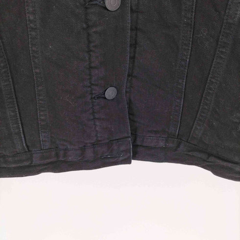 リーバイス Levis 裏ボア ブラック デニムジャケット トラッカー レディース import:L