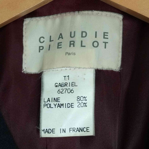 CLAUDIE PIERLOT フランス製 ウールポリ ダブルチェスターコート レディース T1