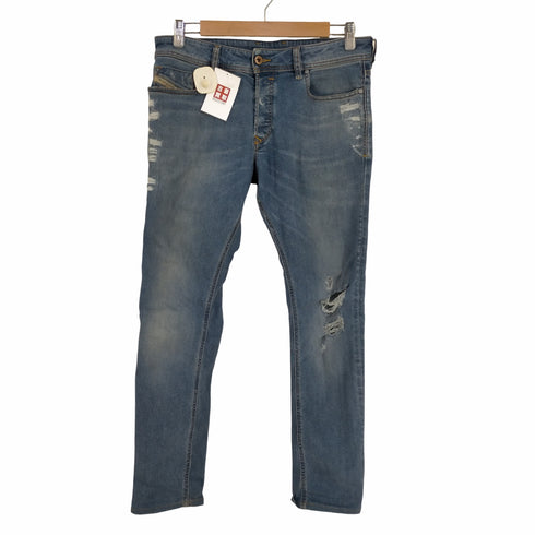 ディーゼル DIESEL SLEENKER L.32 ダメージ デニムスラックス メンズ W32×L32