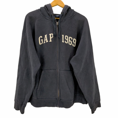 ギャップ Gap 03AW OLDGAP ロゴ ジップアップ パーカー メンズ import:L