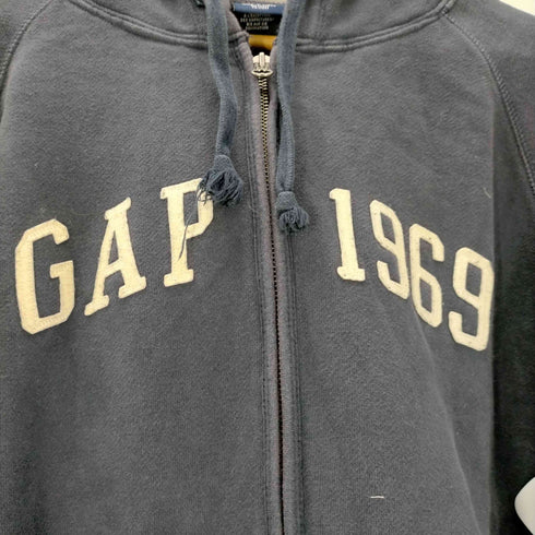 ギャップ Gap 03AW OLDGAP ロゴ ジップアップ パーカー メンズ import:L