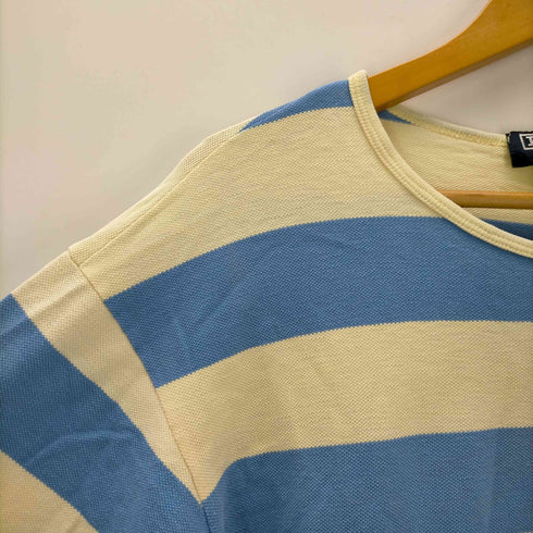 ポロバイラルフローレン Polo by RALPH LAUREN USA製 裾ポニー 鹿の子 ボーダー ポケット 半袖Tシャツ メンズ JPN:L