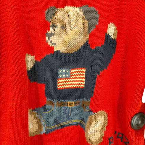 ポロバイラルフローレン Polo by RALPH LAUREN HAND KNIT RL92 ポロベア コットン リネン ニット メンズ