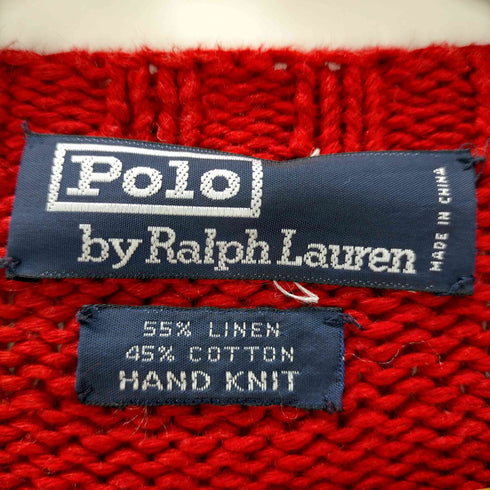 ポロバイラルフローレン Polo by RALPH LAUREN HAND KNIT RL92 ポロベア コットン リネン ニット メンズ