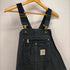 カーハート Carhartt ブラック ダブルニー ダック地オーバーオール メンズ W34L30