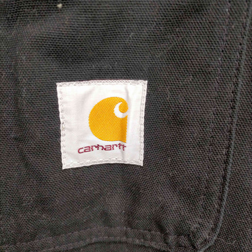 カーハート Carhartt ブラック ダブルニー ダック地オーバーオール メンズ W34L30