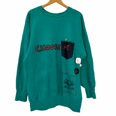 90S CHAMPIONボディ使用 リメイク スウェット メンズ import:XXL