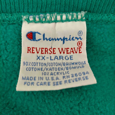 90S CHAMPIONボディ使用 リメイク スウェット メンズ import:XXL