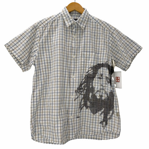 ステューシー Stussy 紺タグ OLD STUSSY アーティスト チェック 半袖シャツ メンズ import:S