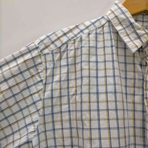 ステューシー Stussy 紺タグ OLD STUSSY アーティスト チェック 半袖シャツ メンズ import:S