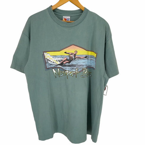ニューポート ブルー Newport Blue MADE IN USA フロントプリントTシャツ メンズ import:XXL