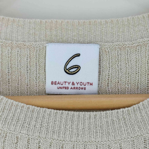 ロクビューティーアンドユースユナイテッドアローズ 6 BEAUTY & YOUTH UNITED ARROWS RIB NO SLEEVE KNIT リブ ノースリーブ ニット レディース