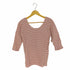 ロクビューティーアンドユースユナイテッドアローズ 6 BEAUTY & YOUTH UNITED ARROWS BORDER U-NECK CUT&SEWN ボーダーUネックカットソー レディース