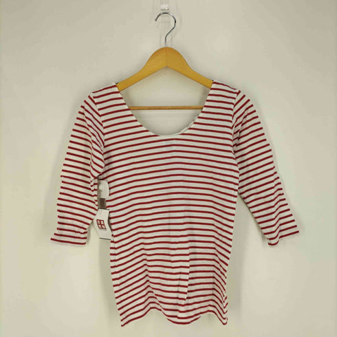 ロクビューティーアンドユースユナイテッドアローズ 6 BEAUTY & YOUTH UNITED ARROWS BORDER U-NECK CUT&SEWN ボーダーUネックカットソー レディース