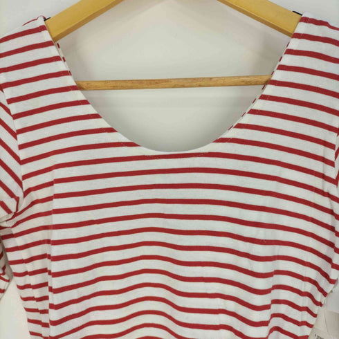 ロクビューティーアンドユースユナイテッドアローズ 6 BEAUTY & YOUTH UNITED ARROWS BORDER U-NECK CUT&SEWN ボーダーUネックカットソー レディース