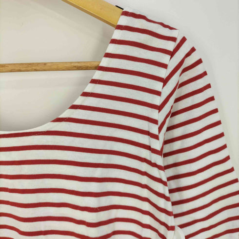 ロクビューティーアンドユースユナイテッドアローズ 6 BEAUTY & YOUTH UNITED ARROWS BORDER U-NECK CUT&SEWN ボーダーUネックカットソー レディース