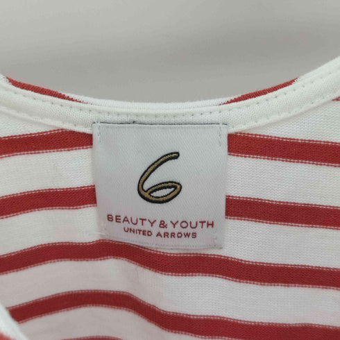 ロクビューティーアンドユースユナイテッドアローズ 6 BEAUTY & YOUTH UNITED ARROWS BORDER U-NECK CUT&SEWN ボーダーUネックカットソー レディース