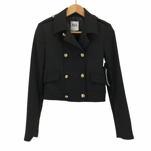 ザラ ZARA CROPPED JACKET WITH METAL BUTTONS クロップド ジャケット ナポレオン レディース import:XS
