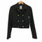 ザラ ZARA CROPPED JACKET WITH METAL BUTTONS クロップド ジャケット ナポレオン レディース import:XS