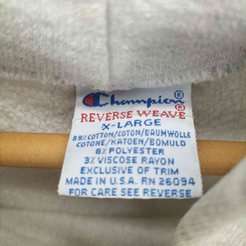 チャンピオン Champion 90S USA製 刺繍タグ REVERSE WEAVE BENTLEY ラバー カレッジ プリント プルオーバー パーカー メンズ import:XL