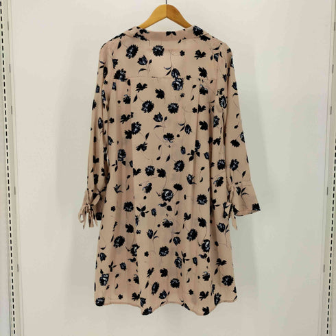 ココディール COCO DEAL モノトーンフラワープリントシャツワンピース ロングシャツ レディース JPN:1